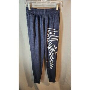 Whataburger Blue Pajama Lounge Pants‎ Womens Spellout Logo Size Small